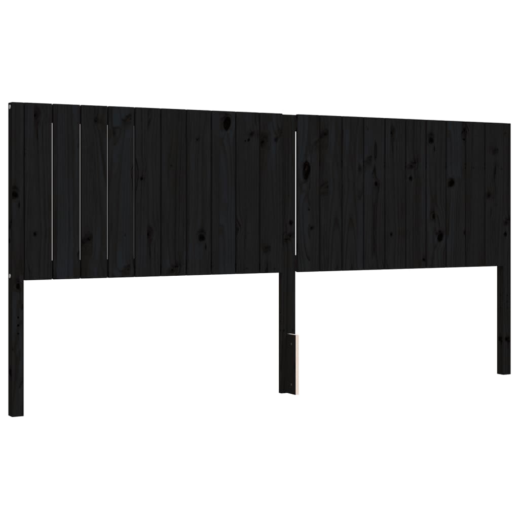 vidaXL Bed Frame without Mattress Black 200x200 cm Solid Wood