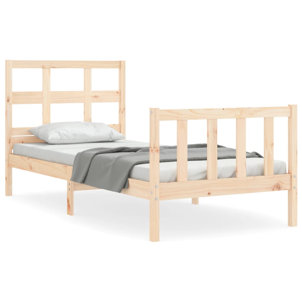 vidaXL Bed Frame without Mattress 90x200 cm Solid Wood Pine