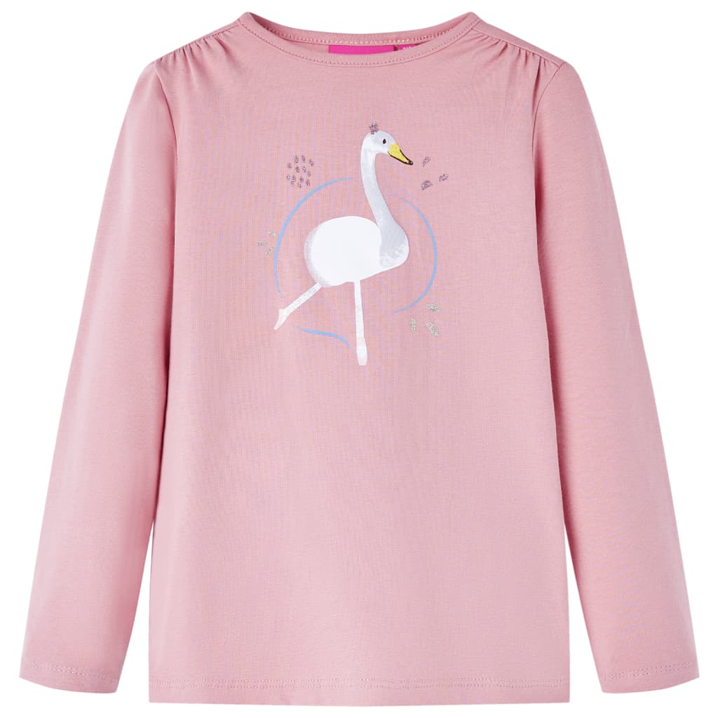 Kids' T-shirt with Long Sleeves Light Pink 140