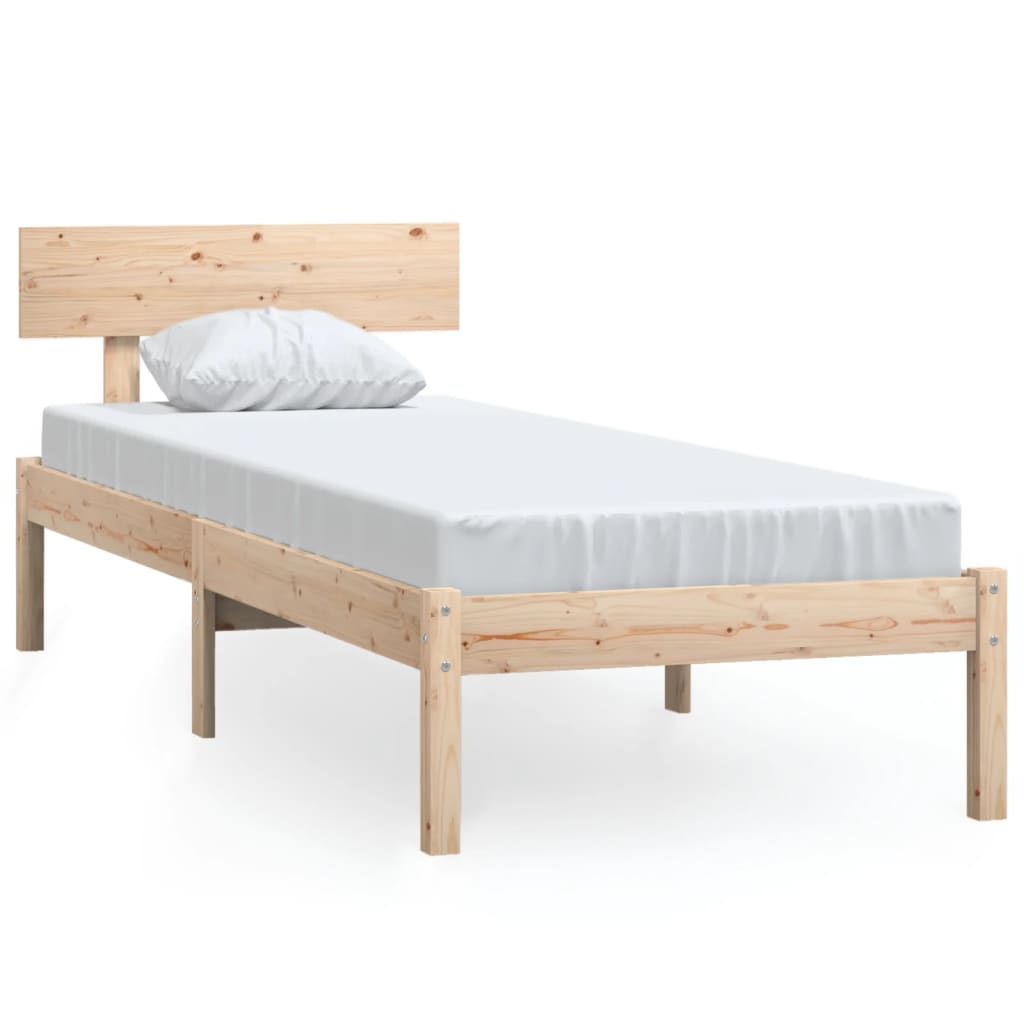 vidaXL Bed Frame without Mattress Solid Wood Pine Single