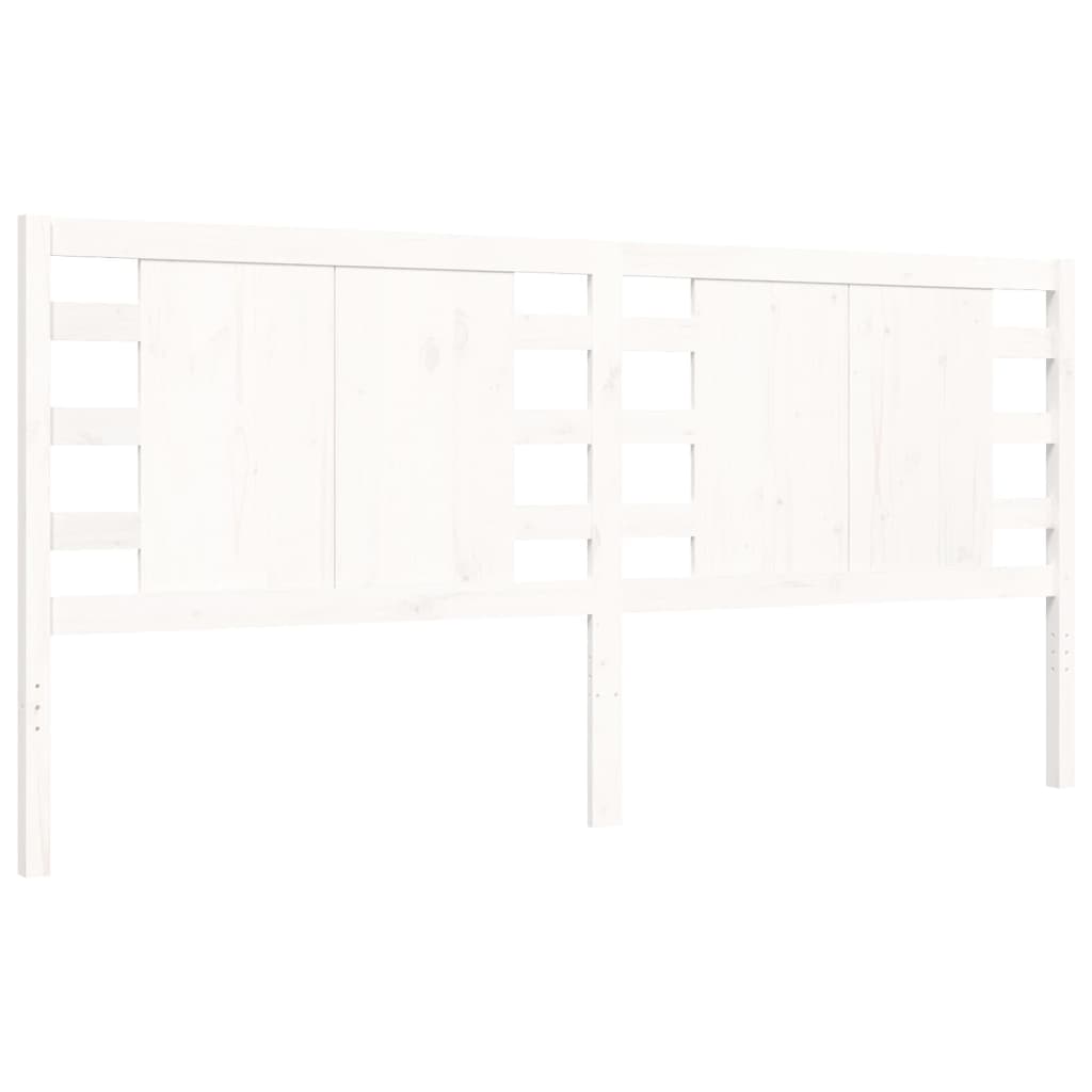 vidaXL Bed Frame without Mattress White 200x200 cm Solid Wood Pine