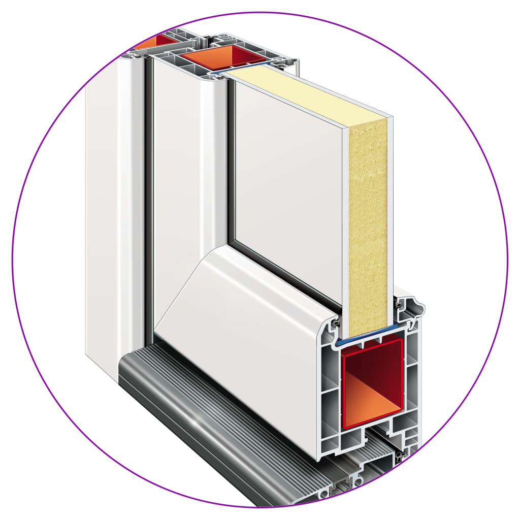 vidaXL Front Door White 88x200 cm PVC