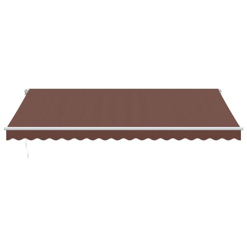 vidaXL Manual Retractable Awning Brown 450x300 cm