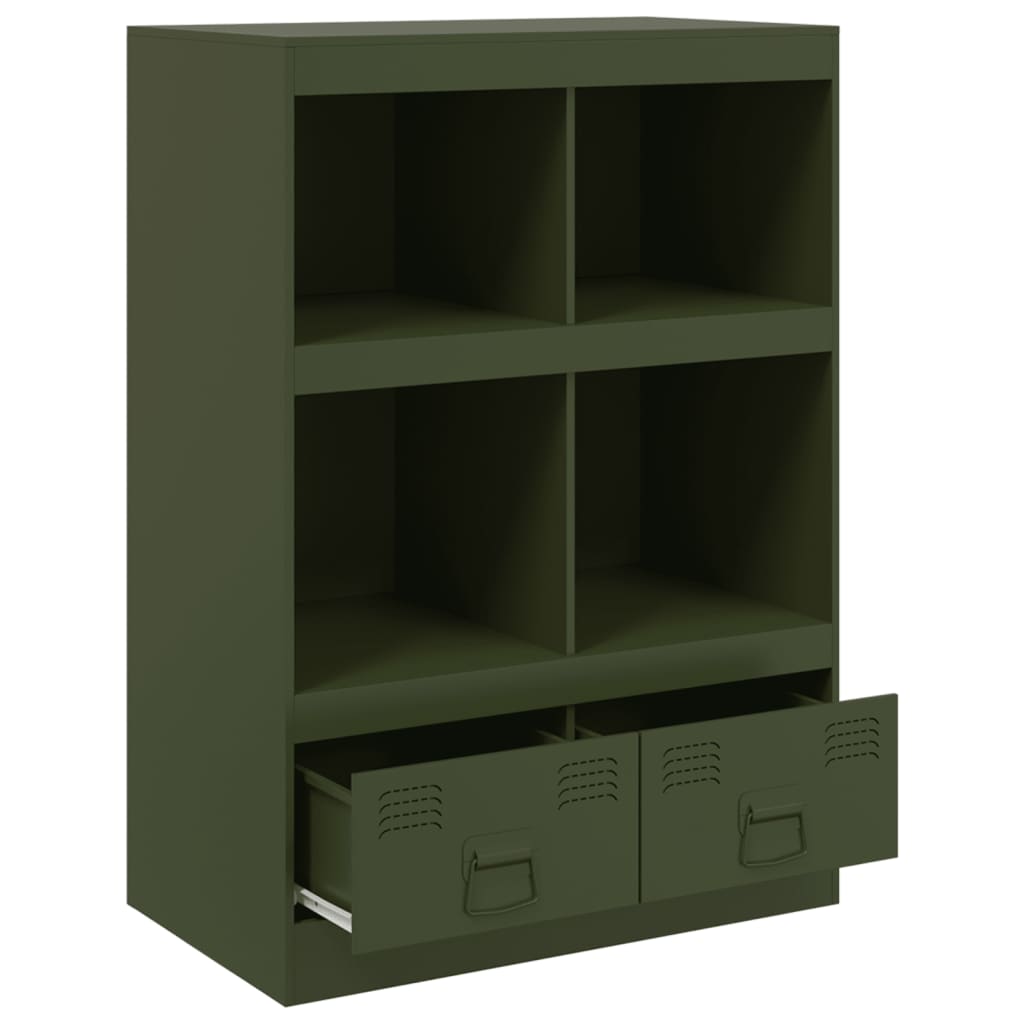 vidaXL Highboard Olive Green 67x39x95 cm Steel