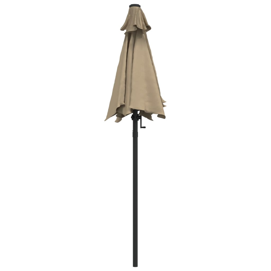 vidaXL Garden Parasol Taupe 200x224 cm Aluminium