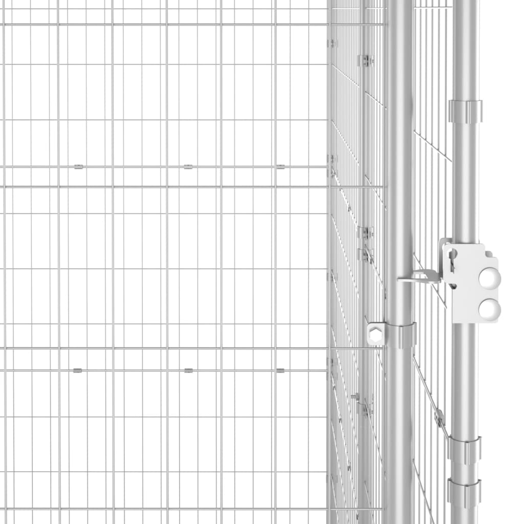 vidaXL Outdoor Dog Kennel Galvanised Steel 110x220x180 cm