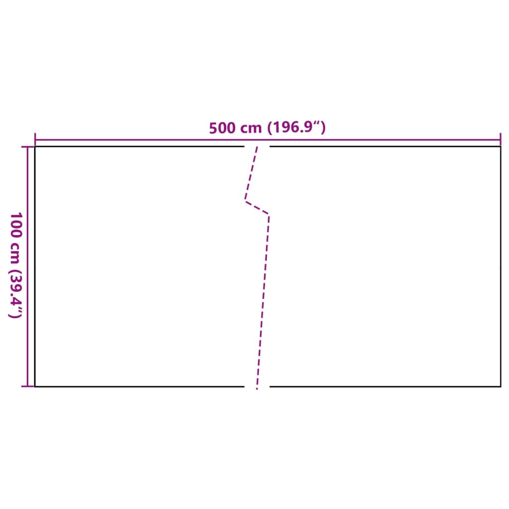 vidaXL Balcony Screen Anthracite 500x100 cm Poly Rattan