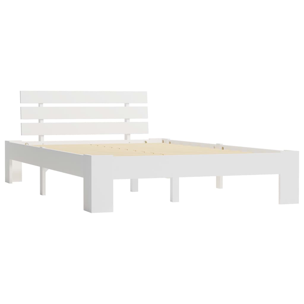 vidaXL Bed Frame without Mattress White 140x200 cm Solid Wood Pine