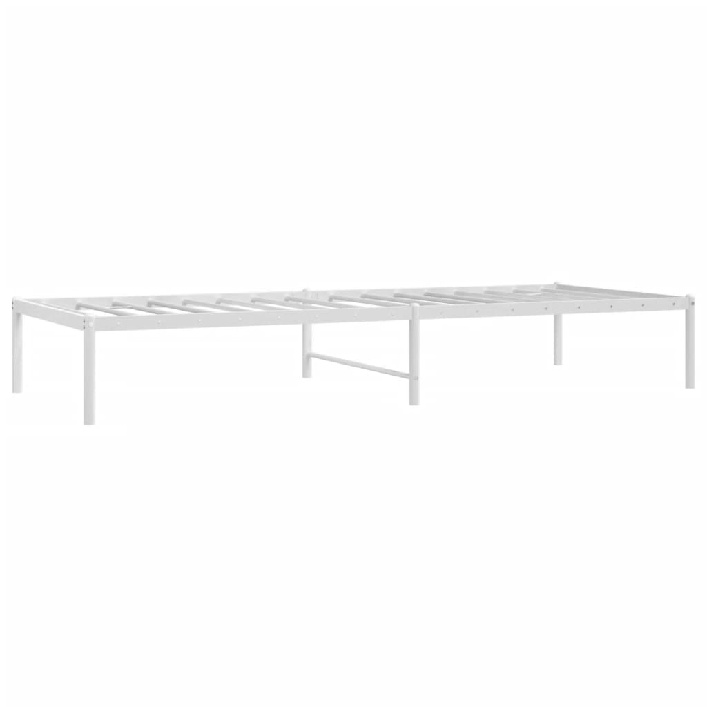 vidaXL Metal Bed Frame without Mattress White 80x200 cm