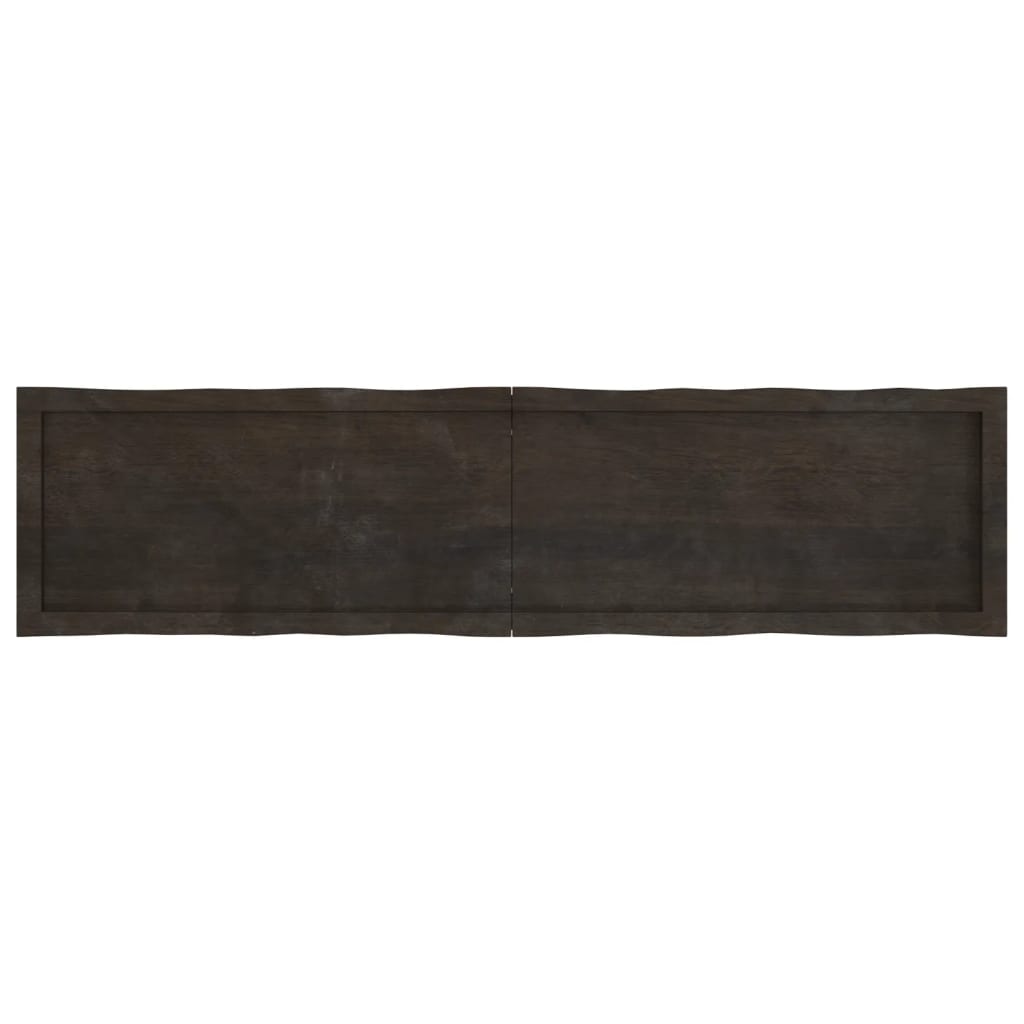 vidaXL Table Top Dark Brown 160x40x(2-6) cm Treated Solid Wood Live Edge