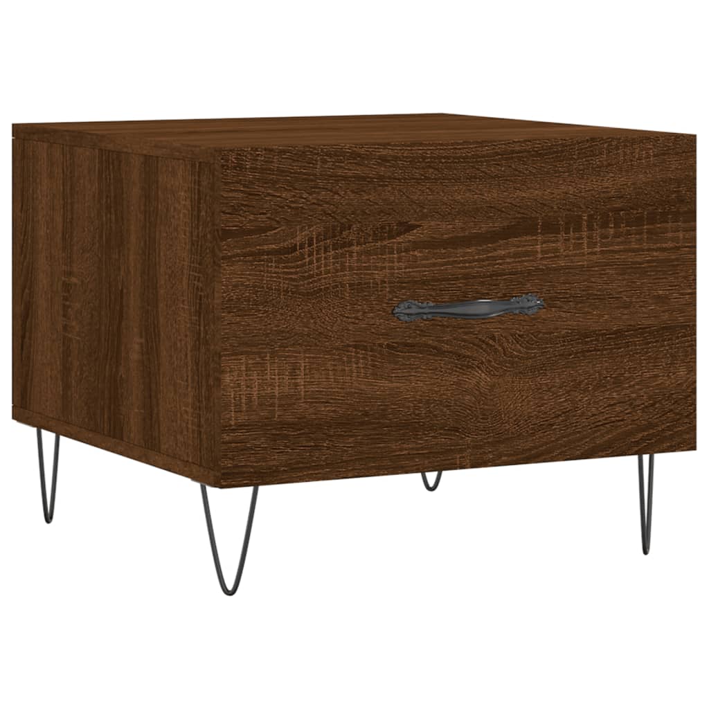 vidaXL Coffee Table Brown Oak 50x50x40 cm Engineered Wood