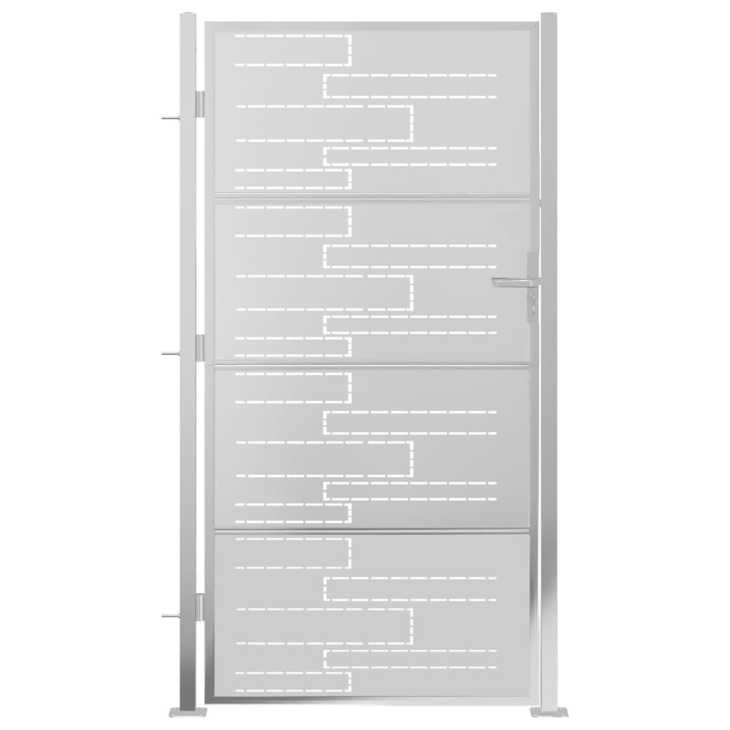 vidaXL Garden Gate 100x180 cm Stainless Steel