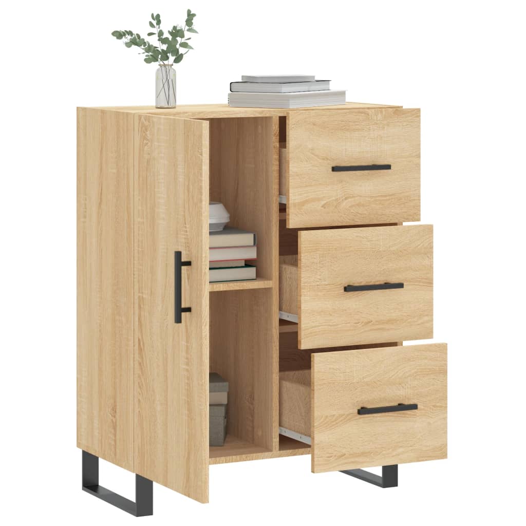 vidaXL Sideboard Sonoma Oak 69.5x34x90 cm Engineered Wood