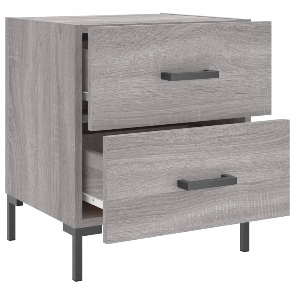 vidaXL Bedside Cabinet Grey Sonoma 40x35x47.5 cm Engineered Wood