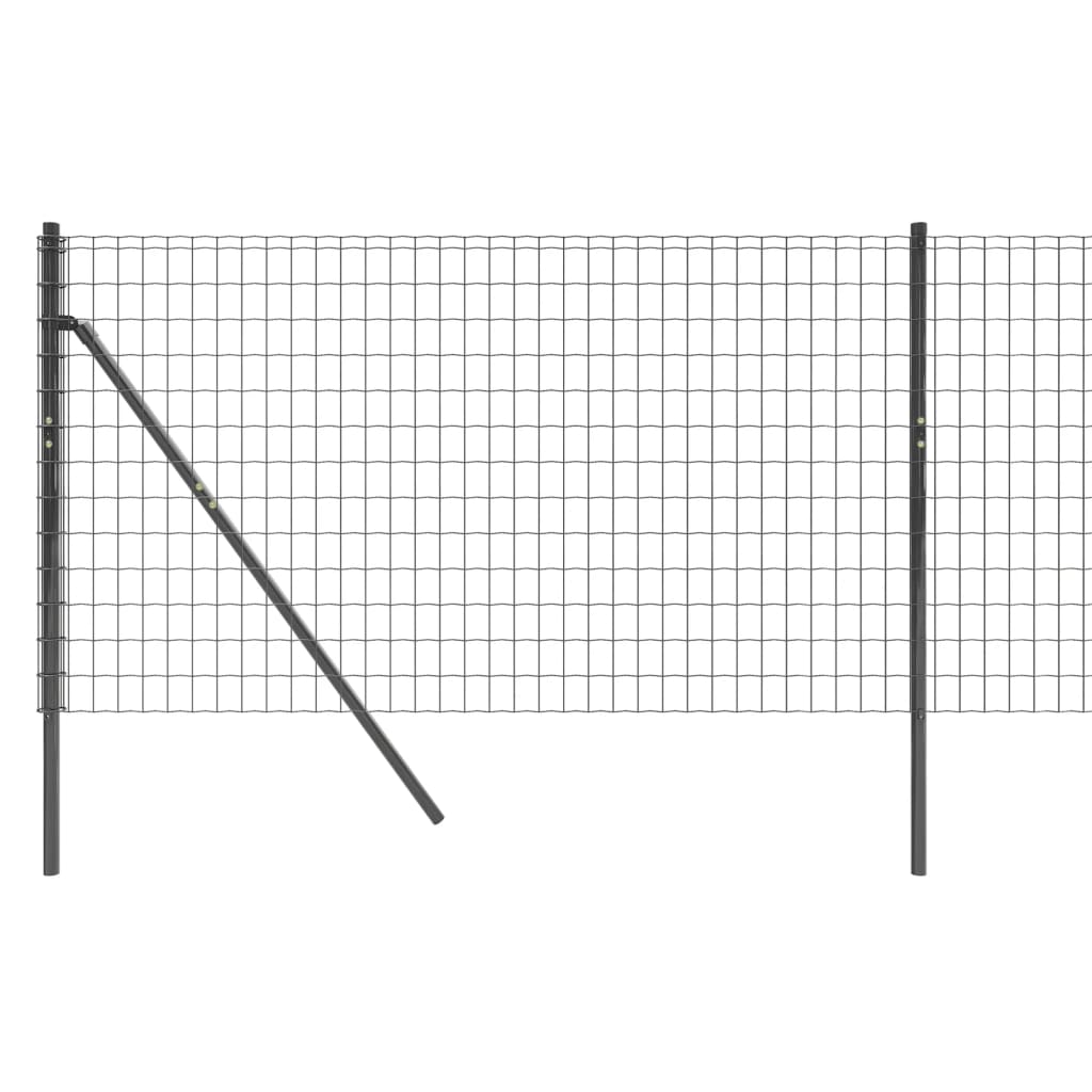 vidaXL Wire Mesh Fence Anthracite 1.1x10 m Galvanised Steel