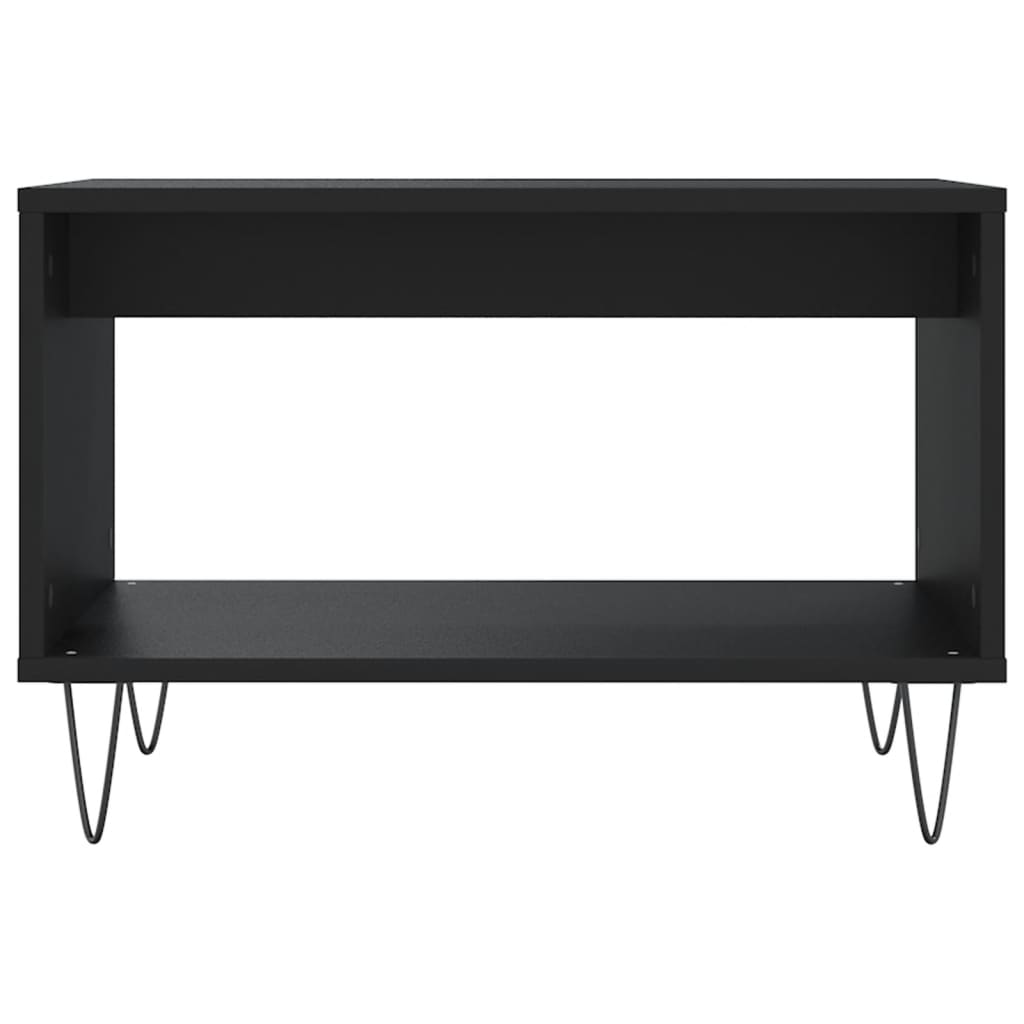 vidaXL Coffee Table Black 60x50x40 cm Engineered Wood