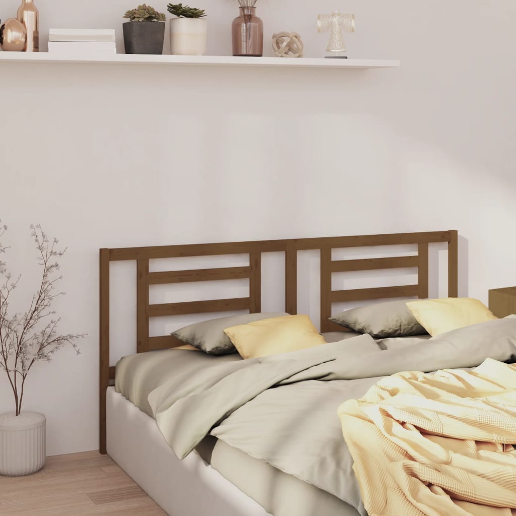 vidaXL Bed Headboard Honey Brown 186x4x100 cm Solid Pine Wood