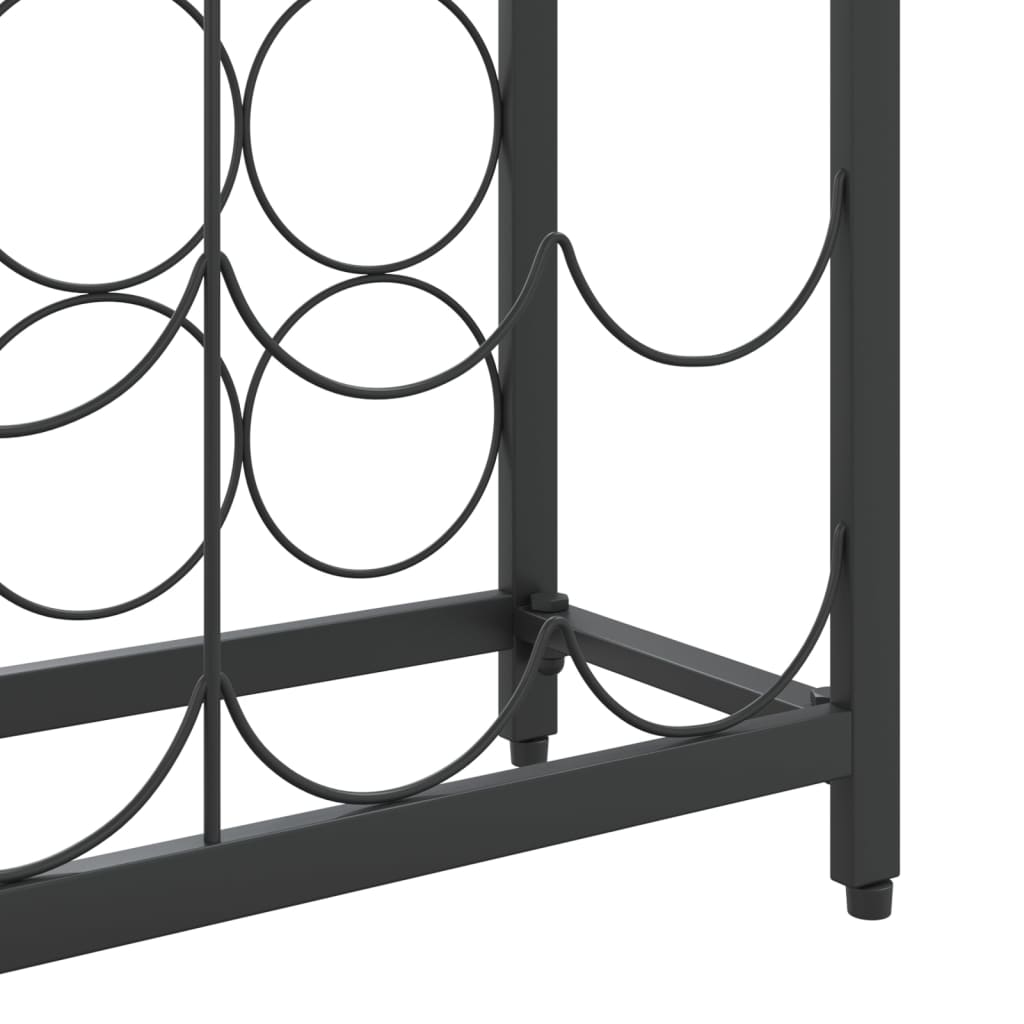 vidaXL Wine Rack for 45 Bottles Black 54x18x100 cm Wrought Iron