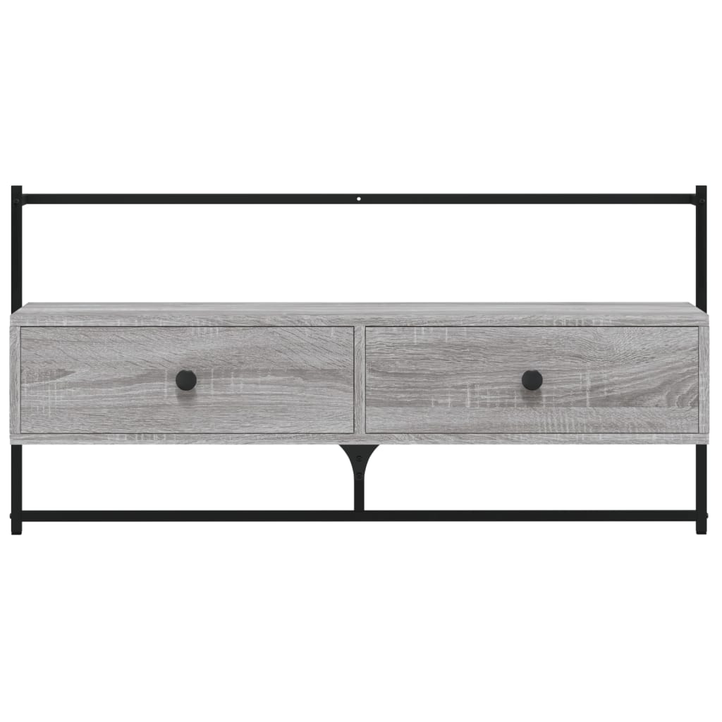 vidaXL TV Cabinet Wall-mounted Grey Sonoma 100.5x30x51 cm Engineered Wood