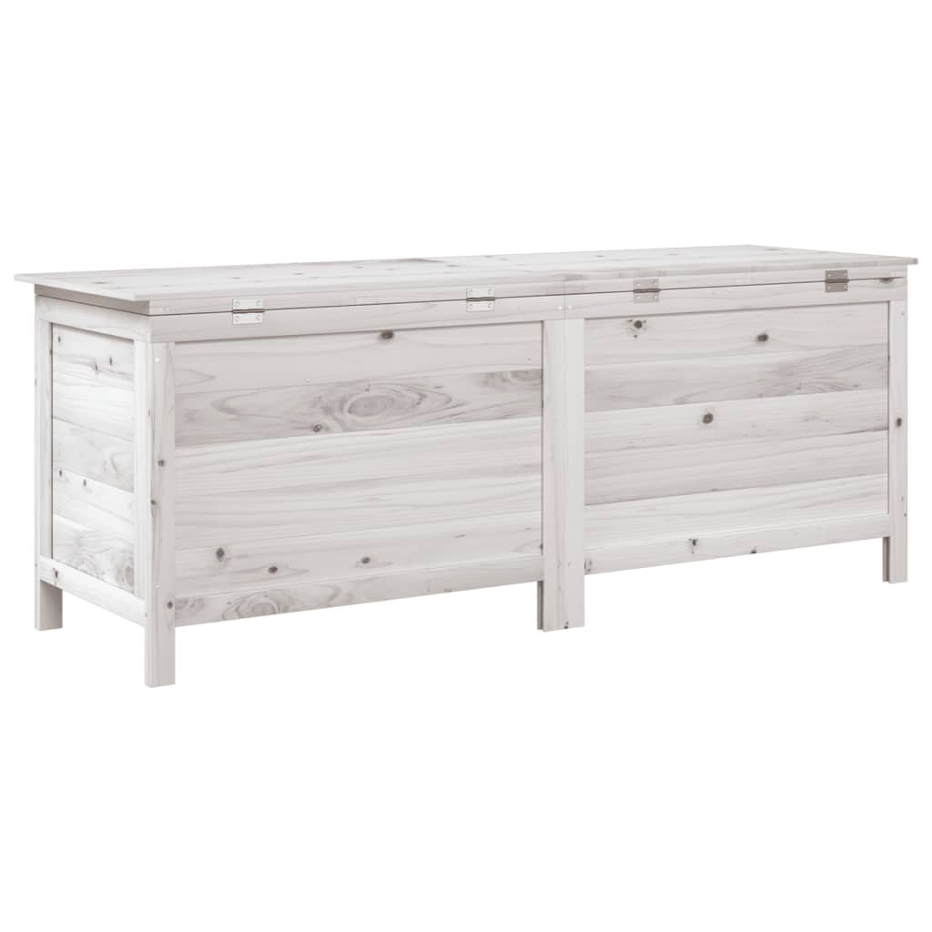 vidaXL Garden Storage Box White 150x50x56.5 cm Solid Wood Fir