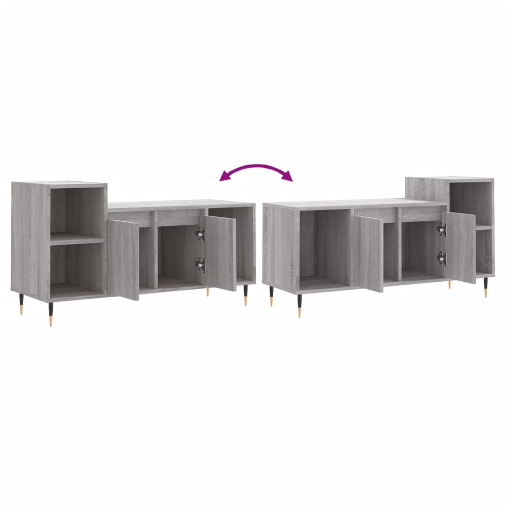 vidaXL TV Cabinet Grey Sonoma 100x35x55 cm Engineered Wood