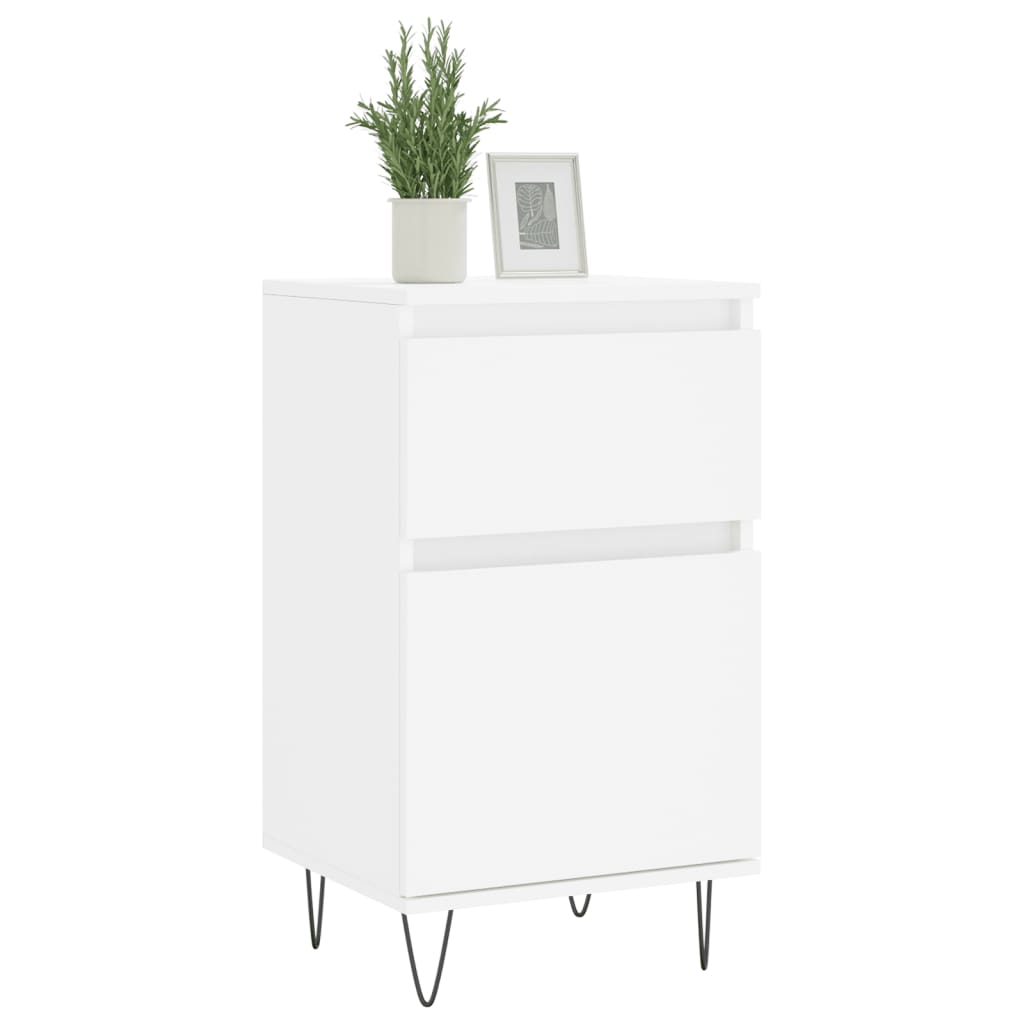 vidaXL Sideboards 2 pcs White 40x35x70 cm Engineered Wood