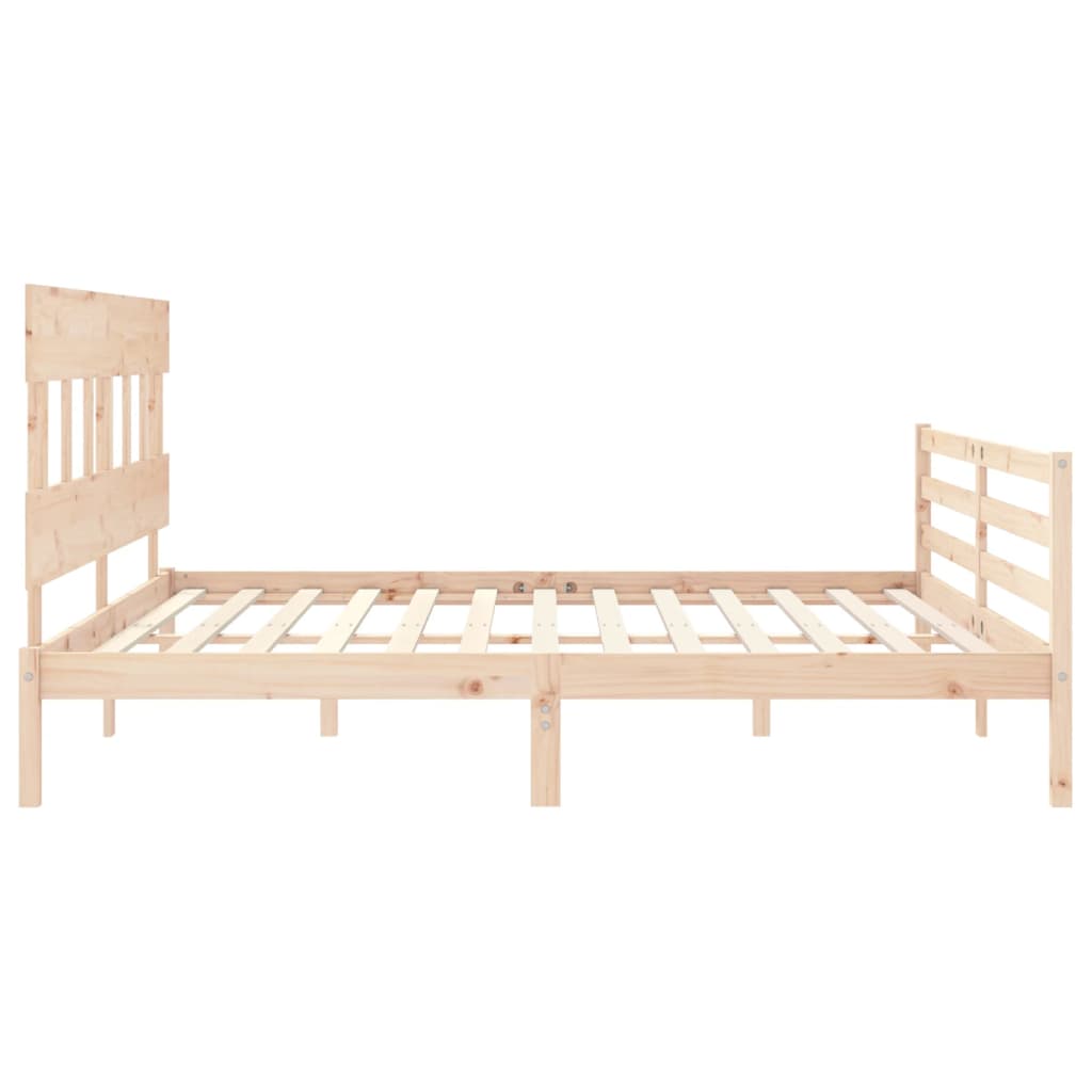 vidaXL Bed Frame without Mattress Super King Size Solid Wood