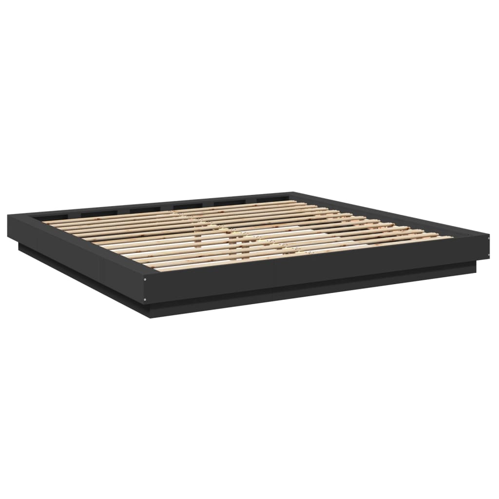 vidaXL Bed Frame without Mattress Black 200x200 cm