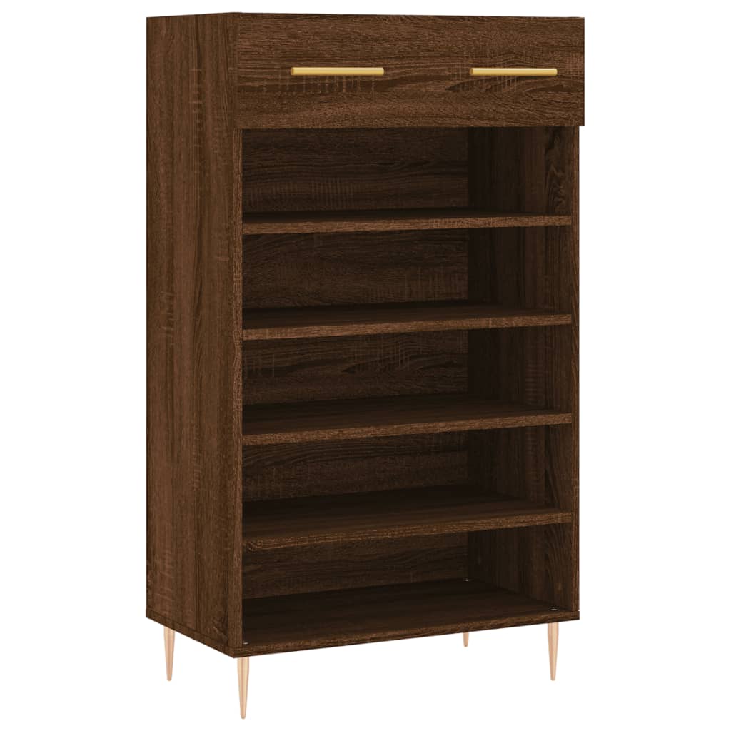 vidaXL Shoe Cabinet Brown Oak 60x35x105 cm Engineered Wood