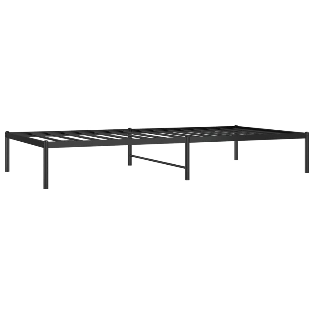 vidaXL Metal Bed Frame without Mattress Black 100x200 cm