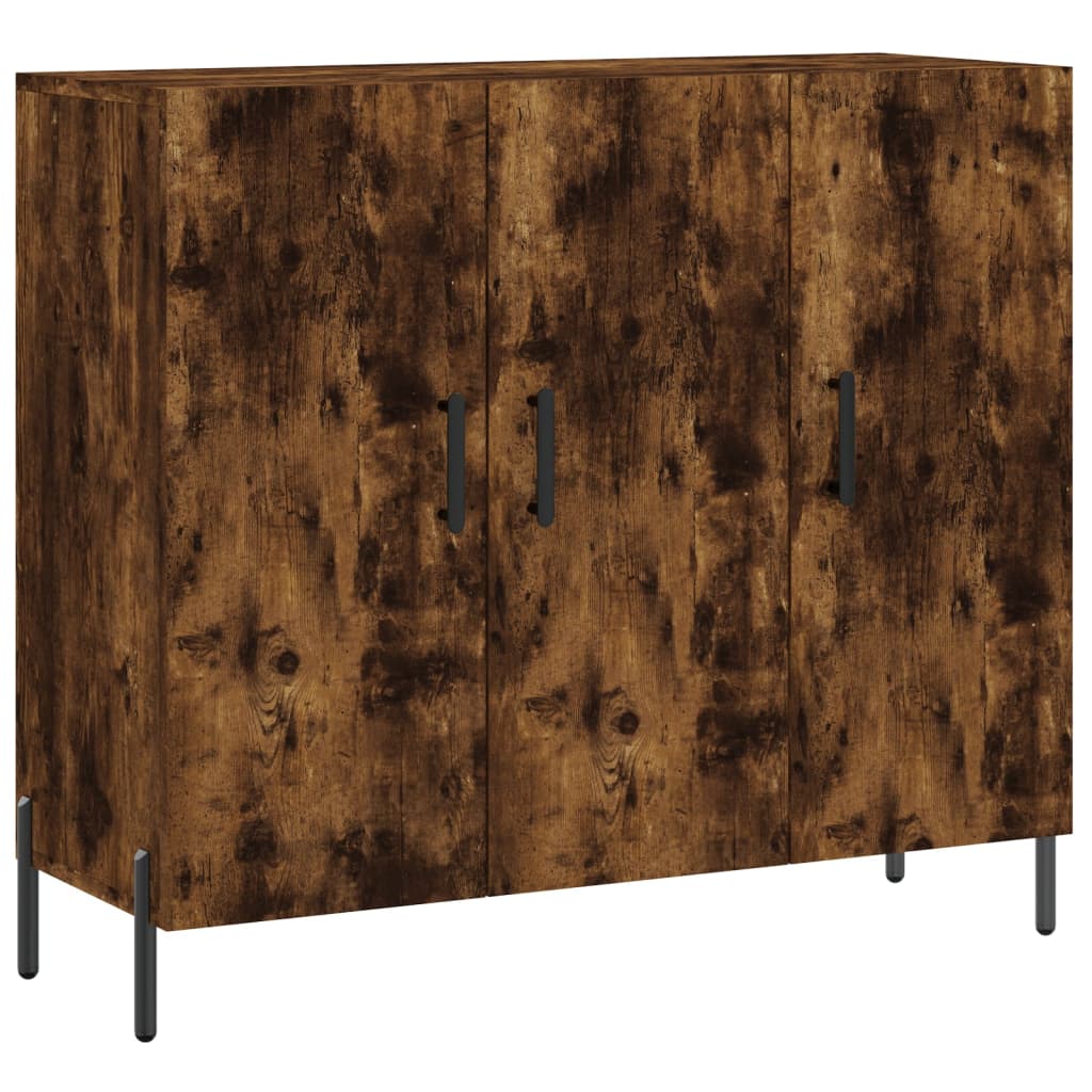 vidaXL Sideboard Smoked Oak 90x34x80 cm Engineered Wood