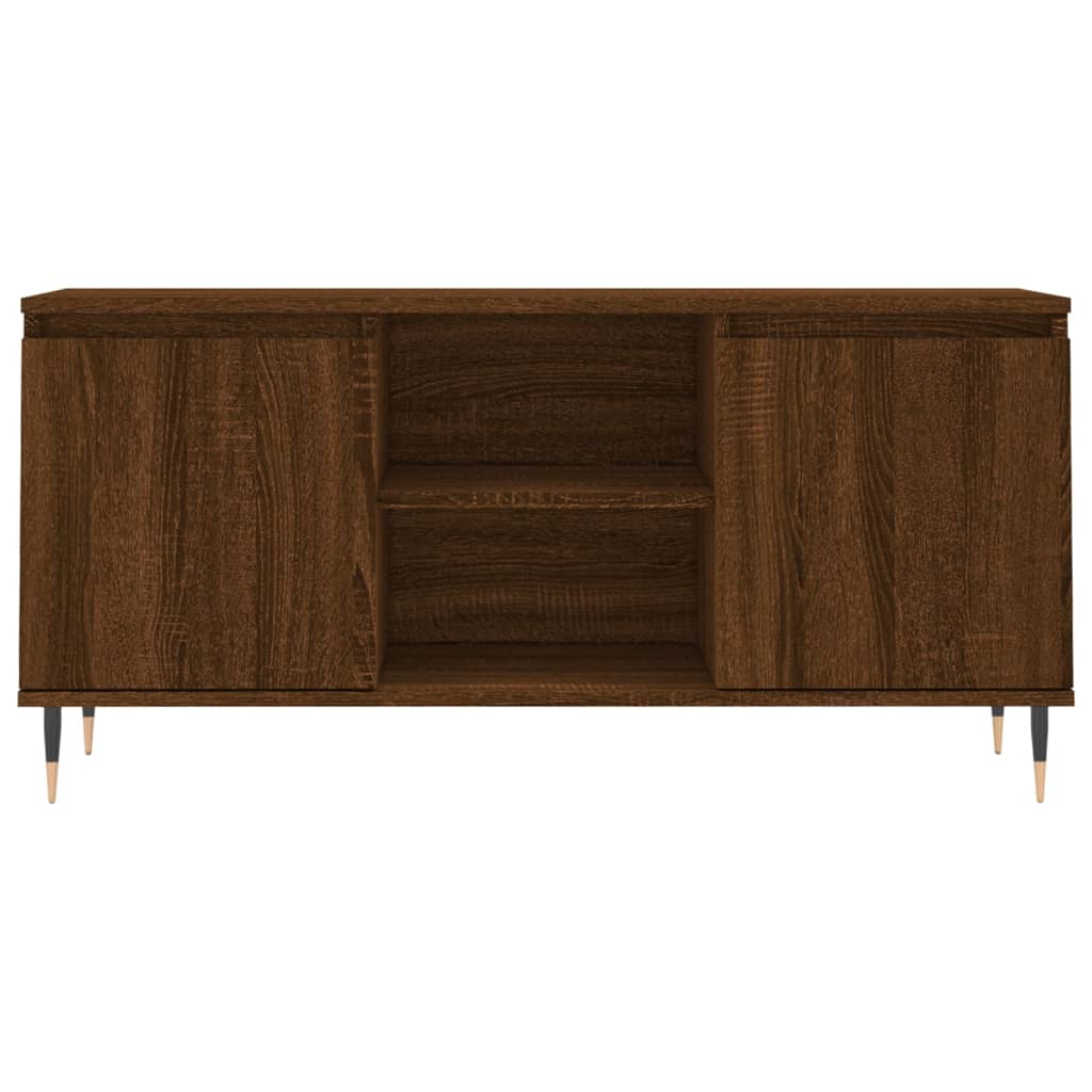 vidaXL TV Cabinet Brown Oak 104x35x50 cm Engineered Wood