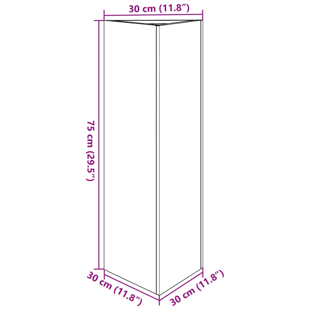 vidaXL Garden Planter Triangular 30x26x75 cm Galvanized Steel