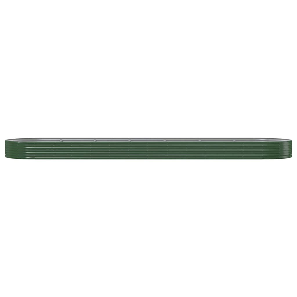 vidaXL Garden Raised Bed Powder-coated Steel 600x140x36 cm Green