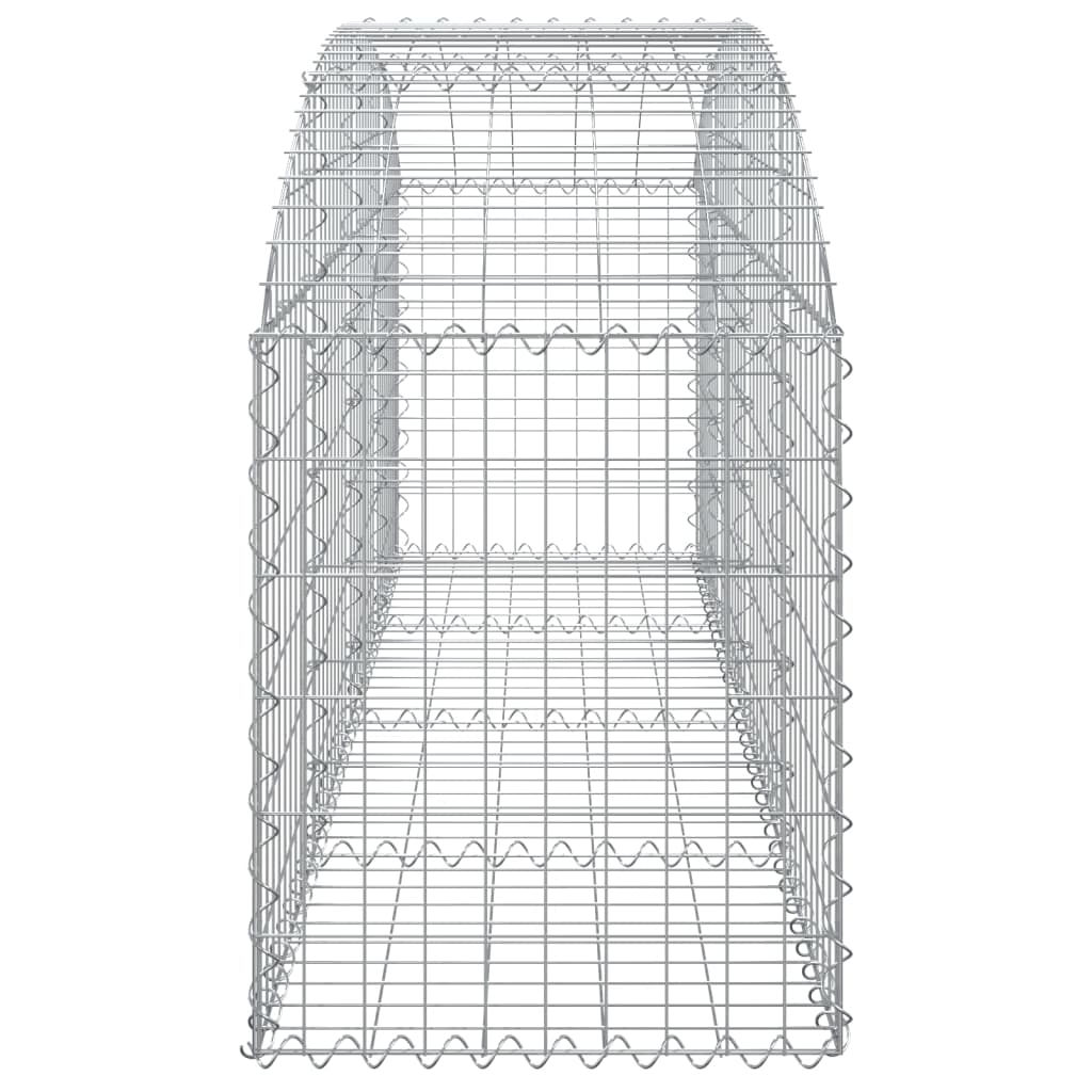 vidaXL Arched Gabion Basket 200x50x60/80 cm Galvanised Iron