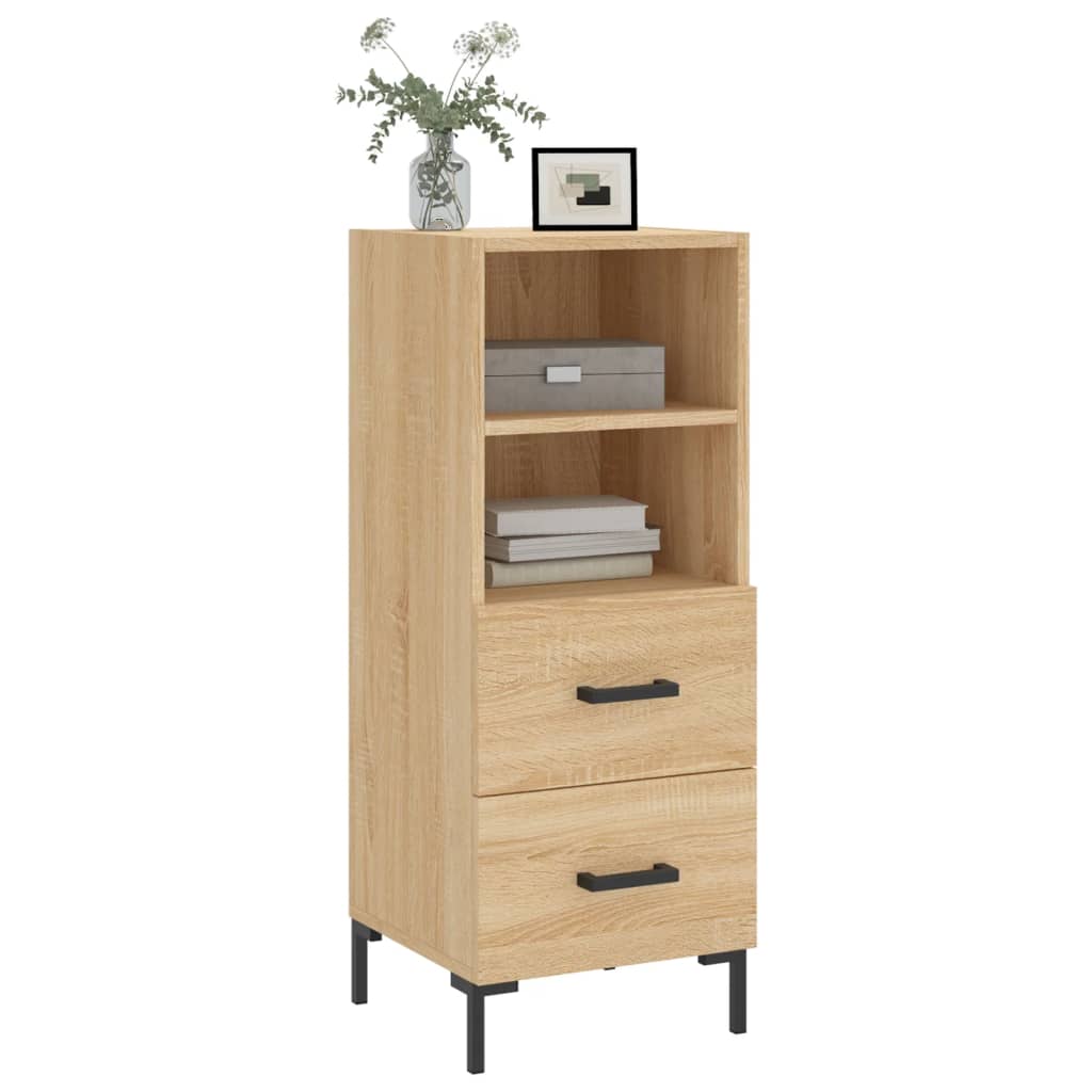 vidaXL Sideboard Sonoma Oak 34.5x34x90 cm Engineered Wood