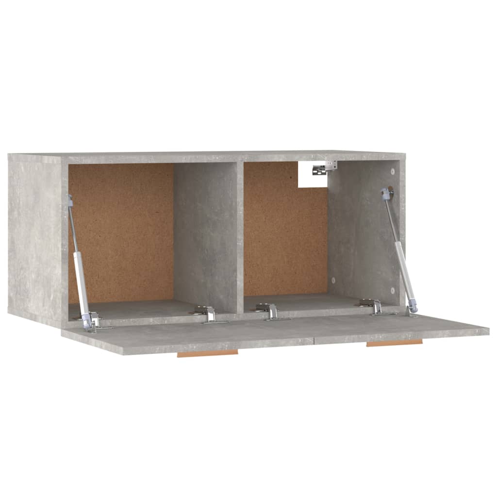 vidaXL Wall Cabinet Concrete Grey 80x35x36.5 cm Engineered Wood