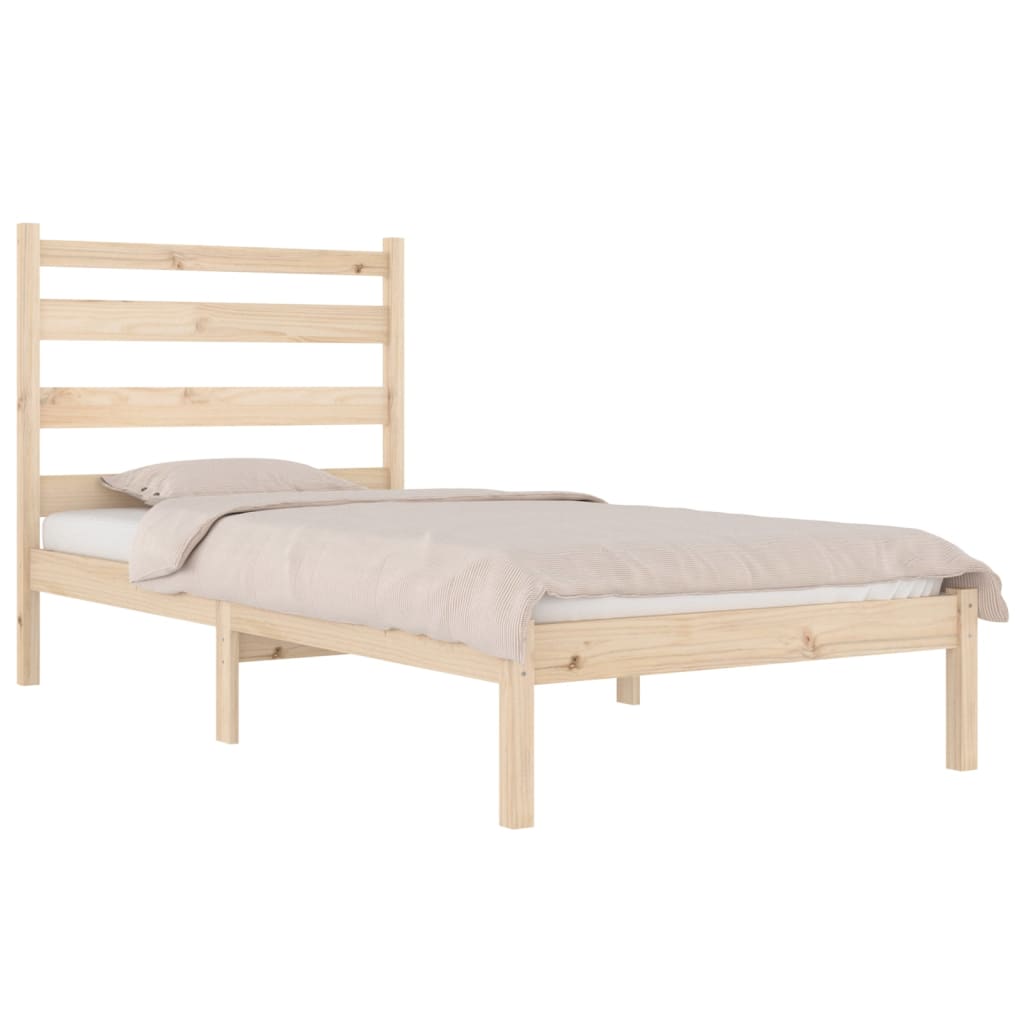 vidaXL Bed Frame without Mattress Solid Wood 90x200 cm (810002+818400)