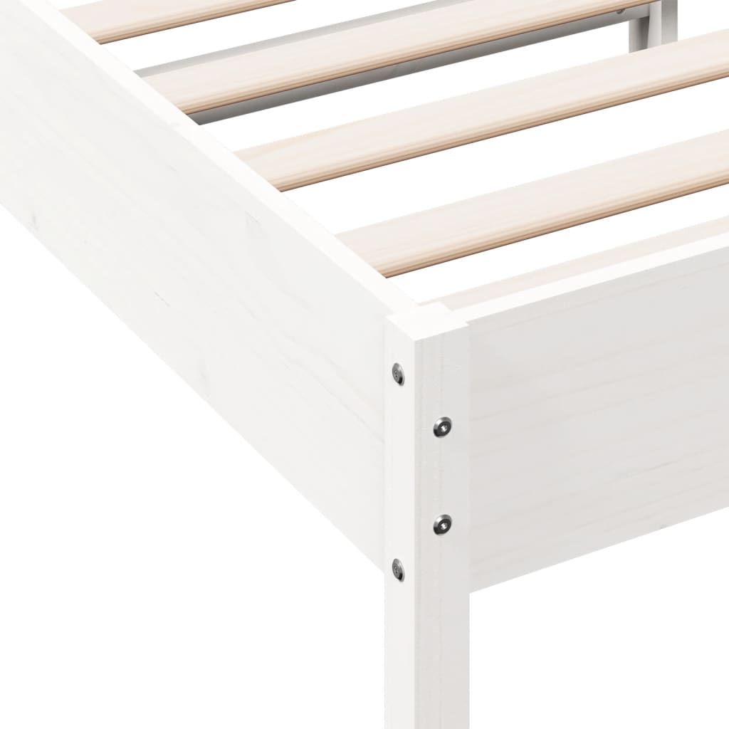 vidaXL Bed Frame without Mattress White 100x200 cm Solid Wood Pine