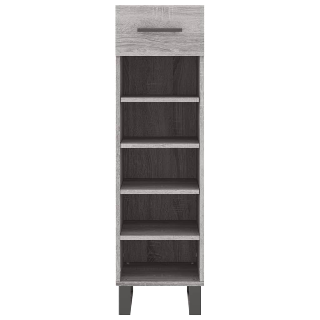 vidaXL Shoe Cabinet Grey Sonoma 30x35x105 cm Engineered Wood