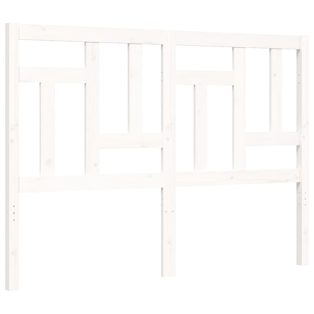 vidaXL Bed Frame without Mattress White 140x190 cm Solid Wood Pine