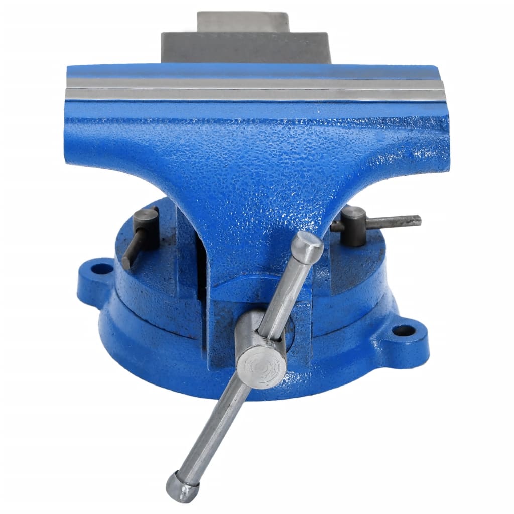 vidaXL Bench Vise Blue 100 mm Cast Iron