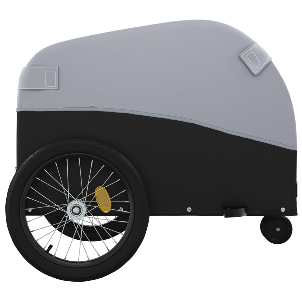 vidaXL Bike Trailer Black and Grey 30 kg Iron