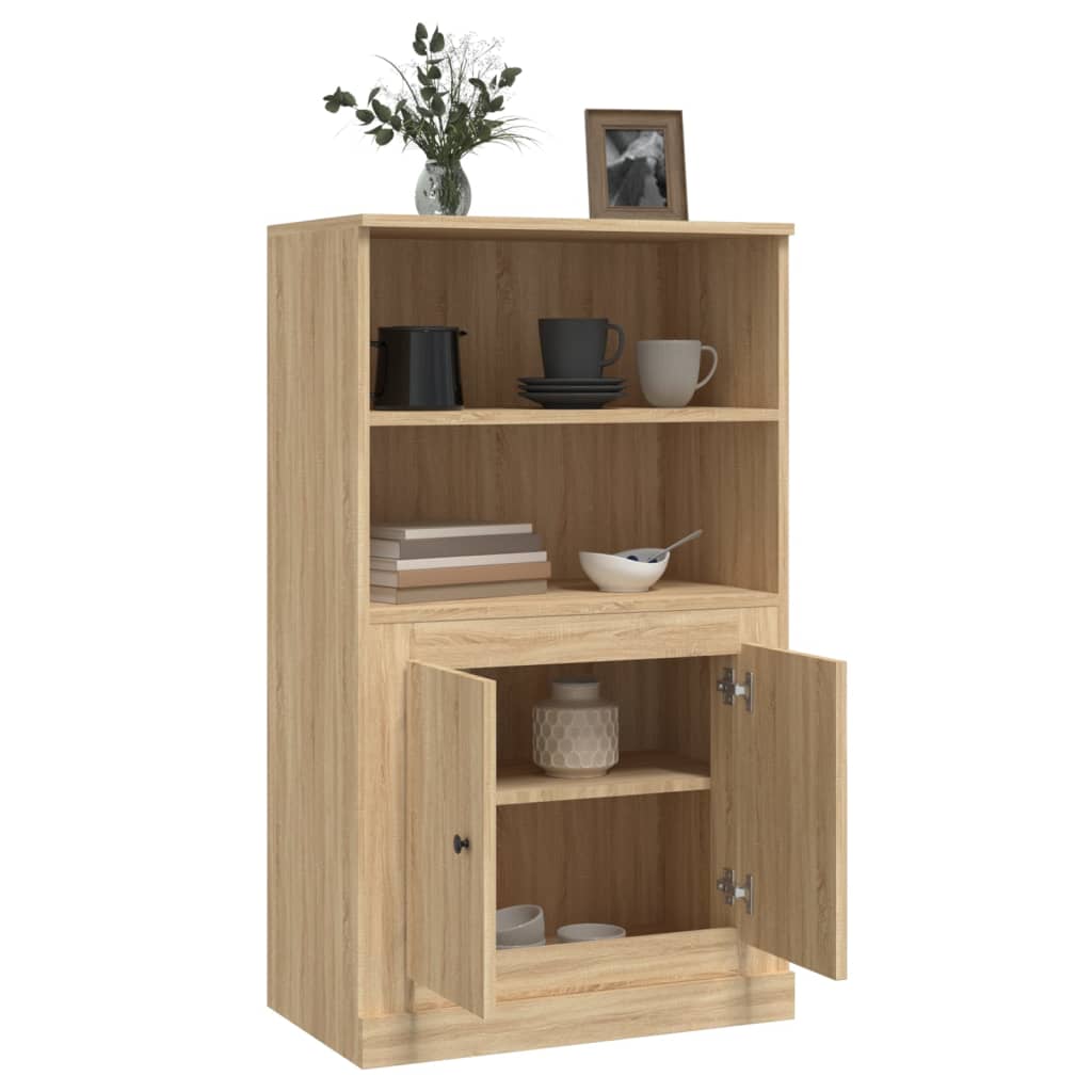 vidaXL Highboard Sonoma Oak 60x35.5x103.5 cm Engineered Wood