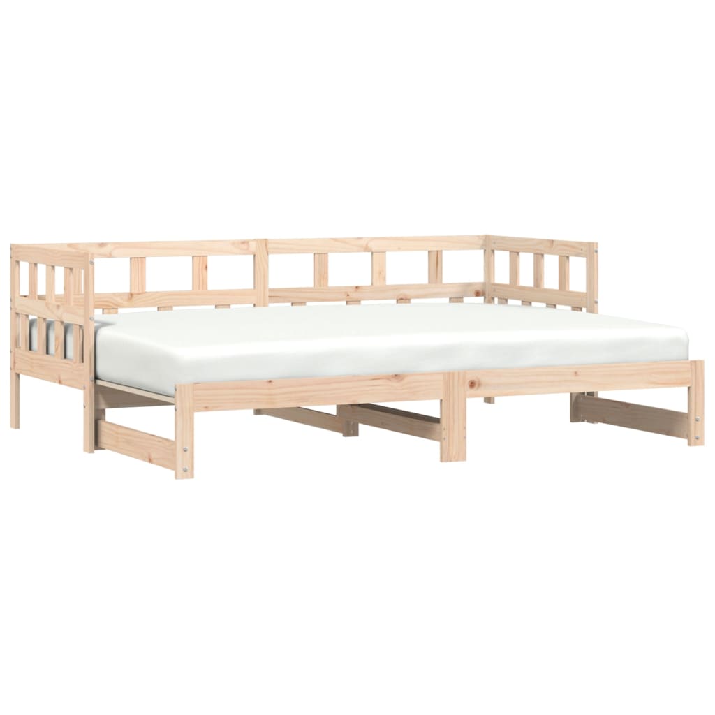 vidaXL Daybed with Trundle without Mattress 80x200 cm Solid Wood