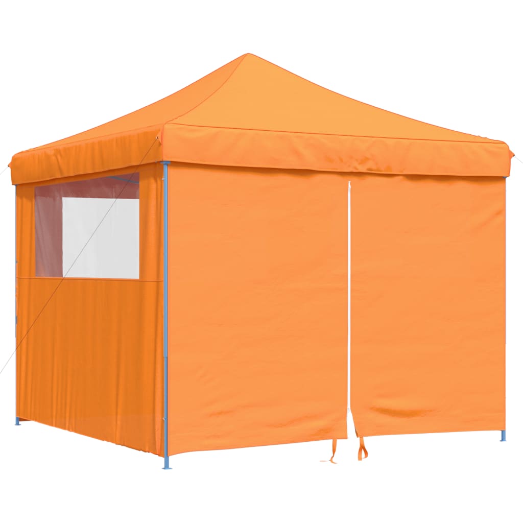 vidaXL Foldable Party Tent Pop-Up with 4 Sidewalls Orange