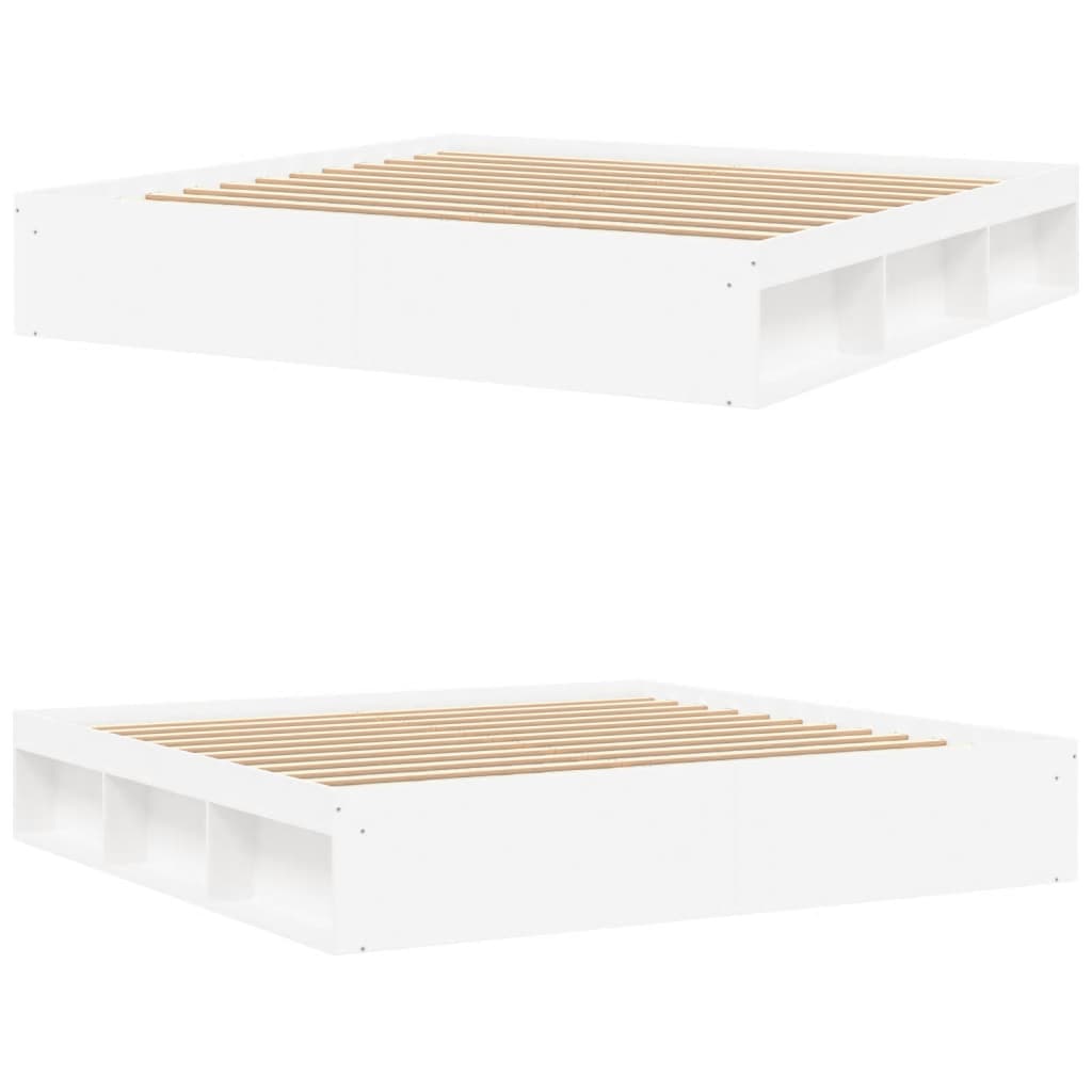 vidaXL Bed Frame without Mattress White 200x200 cm