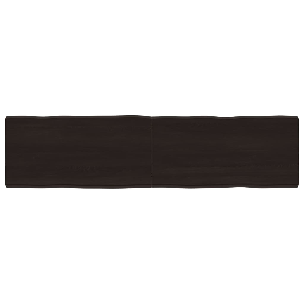 vidaXL Table Top Dark Brown 160x40x(2-6) cm Treated Solid Wood Live Edge