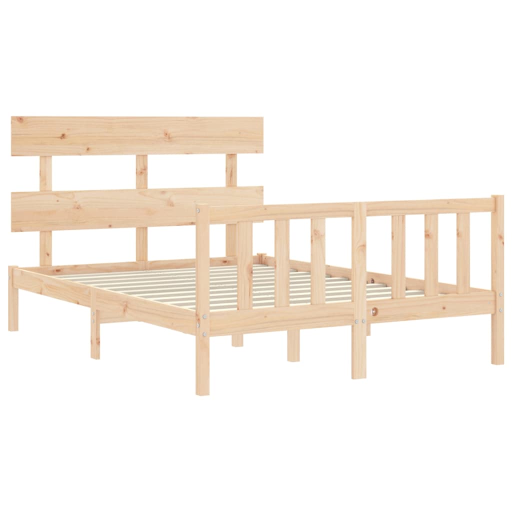 vidaXL Bed Frame without Mattress 140x200 cm Solid Wood Pine