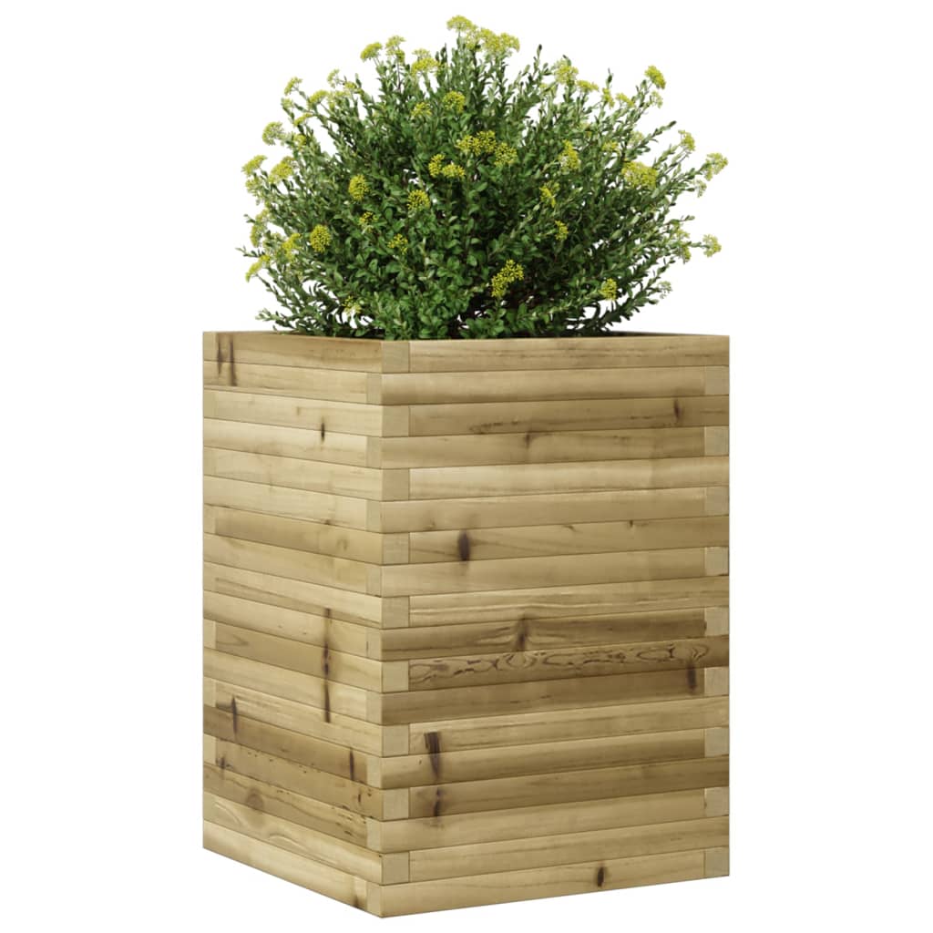 vidaXL Garden Planter 50x50x68.5 cm Impregnated Wood Pine